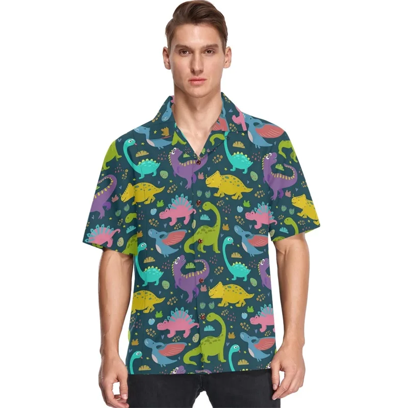 Mens Casual Button Down Beach Shirts 3d Print Colorful Graffiti Zebra Pattern Hawaiian Shirt Mens Short Sleeve Aloha Shirt