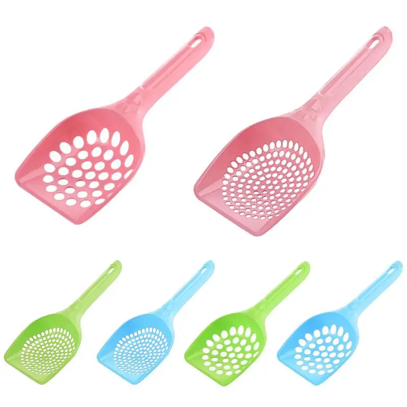 Durable Thick Cat Litter Shovel Cat Scoop Shovel Waste Tray Pet Cleaning Tool Plastic Cat Sand Toilet Cleaner Spoons Dog Shovel 