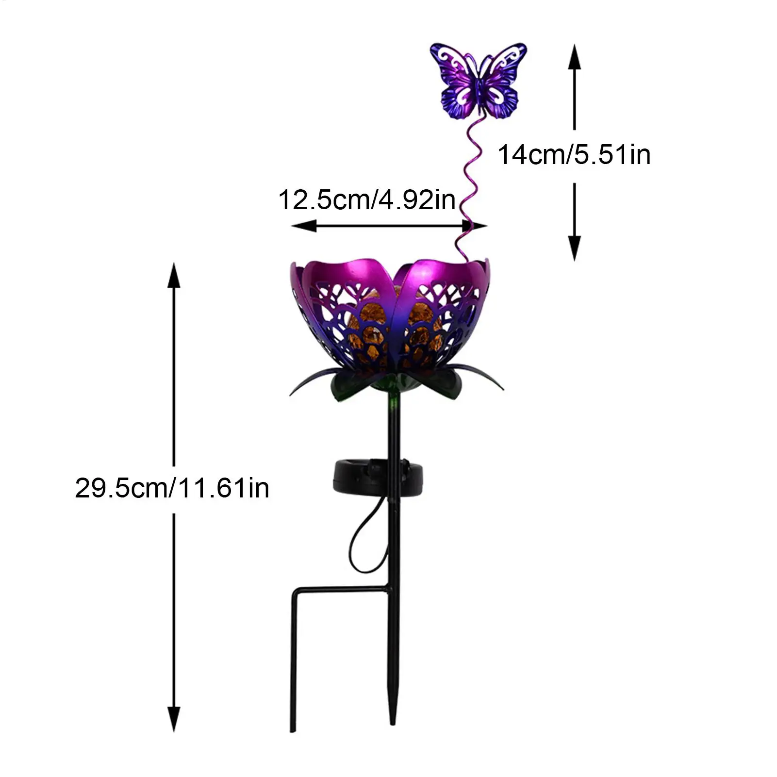 Solar Garden Lights Outdoor Creative Projection Iron Auto Bright Projector Light For Backyard Pathway Landscape Deck Fence Patio