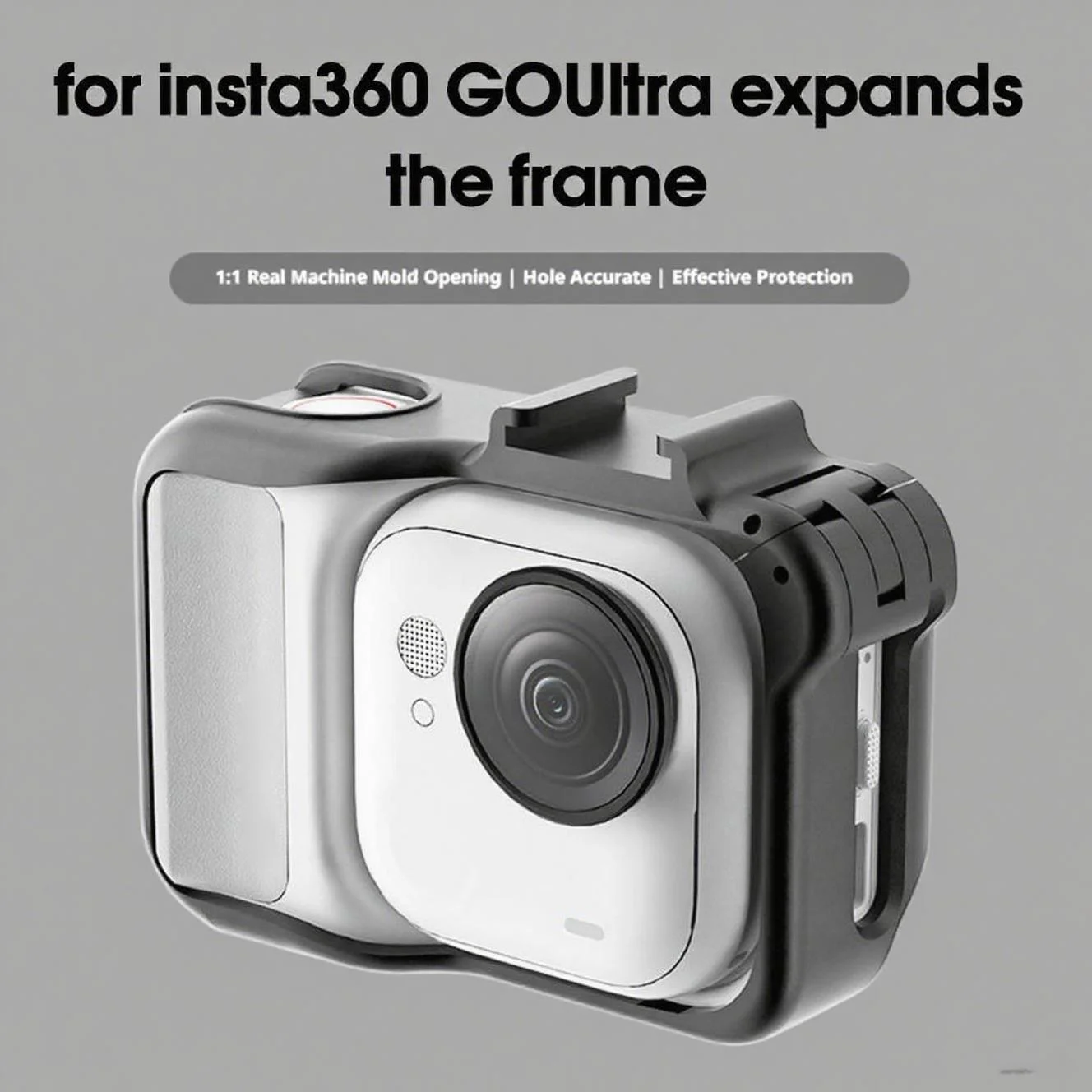 Black For Shadow Stone Insta360 GOUltra Extended Frame Rabbit Cage Protective Shell Accessories ﻿2025