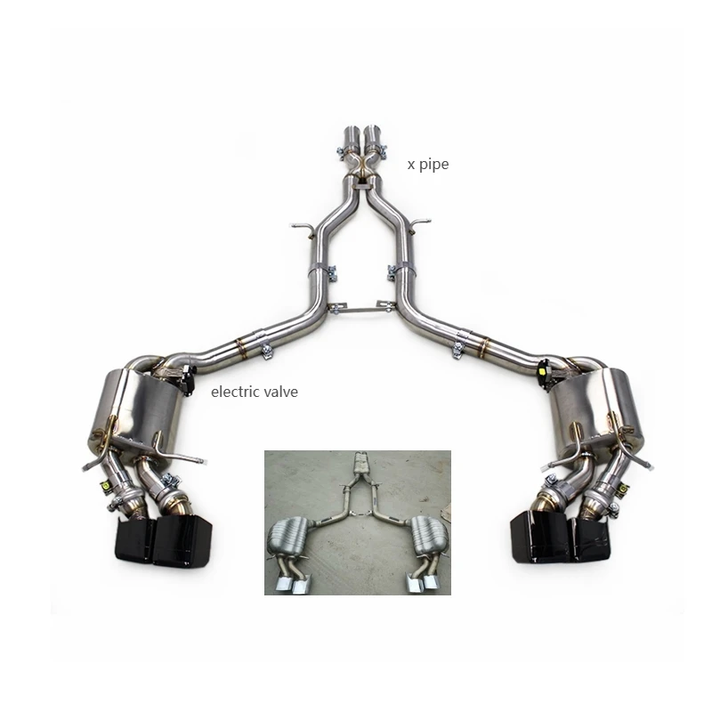 

Race Factory Catback Exhaust Muffler for Mercedes-Benz C63 AMG W204 6.2L 2012-2016 Car Escape SUS304 Pipe Muffler Exhaust System