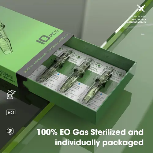 Imagen 2 del producto 50 Uds. Kits de agujas de tatuaje de cartucho INKIN REVO mezclado RL MC RS M1 esterilizado desechable para máquina de tatuaje de cartucho