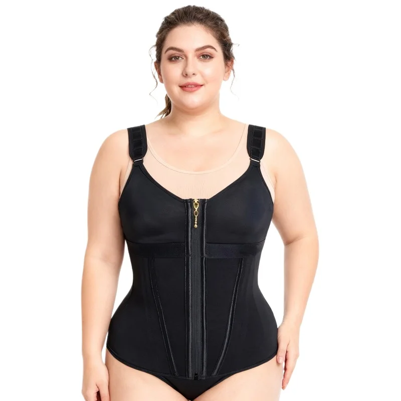 

Женский жилет для тренировки талии, топы 17, корректирующее белье со стальными костями, корректирующее белье для живота, формирователь тела, крючки и молния, колумбийские Fajas, корзин для похудения