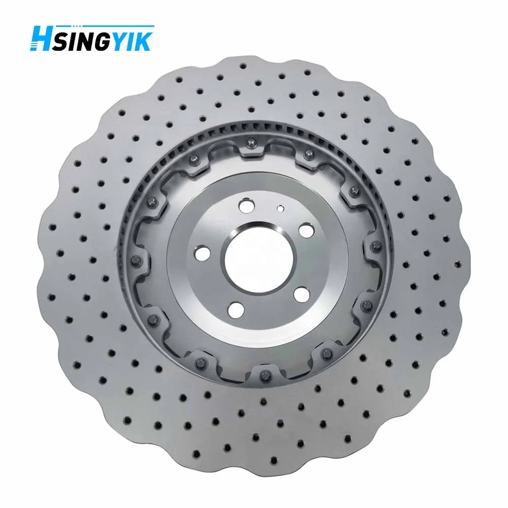 2026 New Silver Wave Front Floating Break Disk Rotor for Au di A6 C7 Avant RS6 A7 Sportback RS7 Performance Quattro