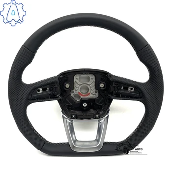 عجلة قيادة جلدية مثقبة لأودي ، عجلة قيادة متعددة الوظائف مع شعار ، Q5 ، FY ، Q7 ، 4M ، Q8 ، S ، r