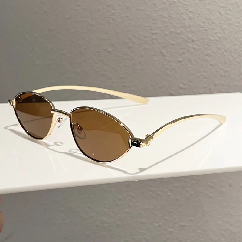 Brand Designer y2k Cat Eye Sunglasses Women For Female Sun Glasses Vintage Luxury Punk Outdoor Metal Rope Sexy Ladies Shades