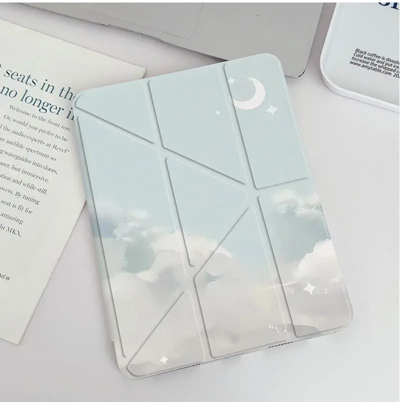 Korean Blurred Dream Moon Clouds For iPad Pro Air 13 11 M5 M4 M3 M2 2 1 11th A16 12.9