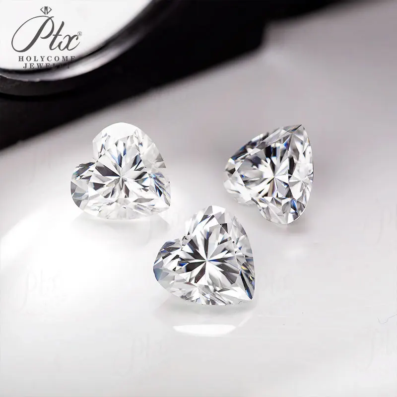 

Total0.3-3.5CT Heart Shape Loose Moissanite Gemstone D VVS1 Clarity Handmade Jewelry Making Supplies With Official GRA