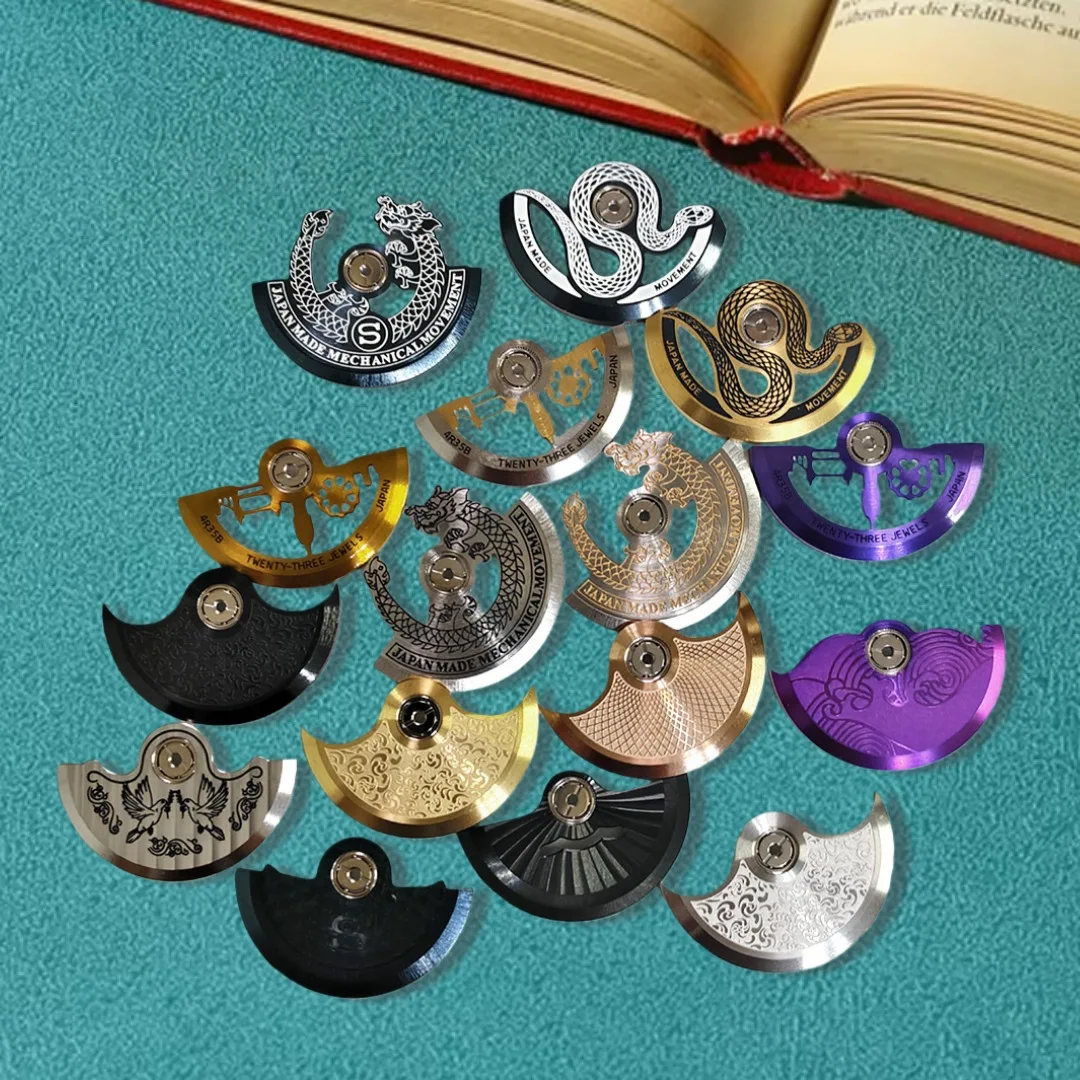 Customized NH35 watch movement oscillating weight rotor with s logo for 4R35/7S26/NH34/NH35/NH36/NH38/NH70 movement replace part