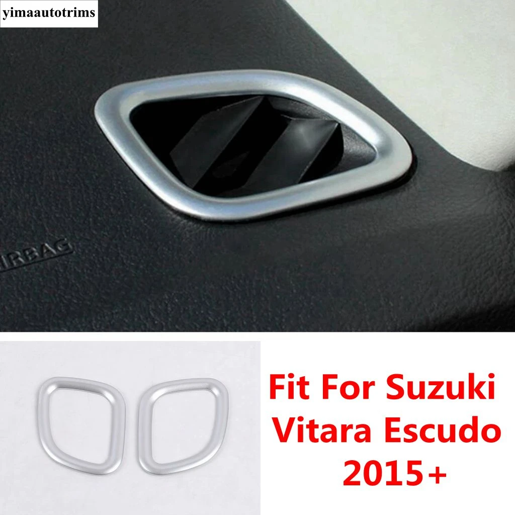 Dashboard Air Conditioning AC Outlet Vent Frame Decoration Cover Trim For Suzuki Vitara 2015-2023 ABS Matte Accessories Interior