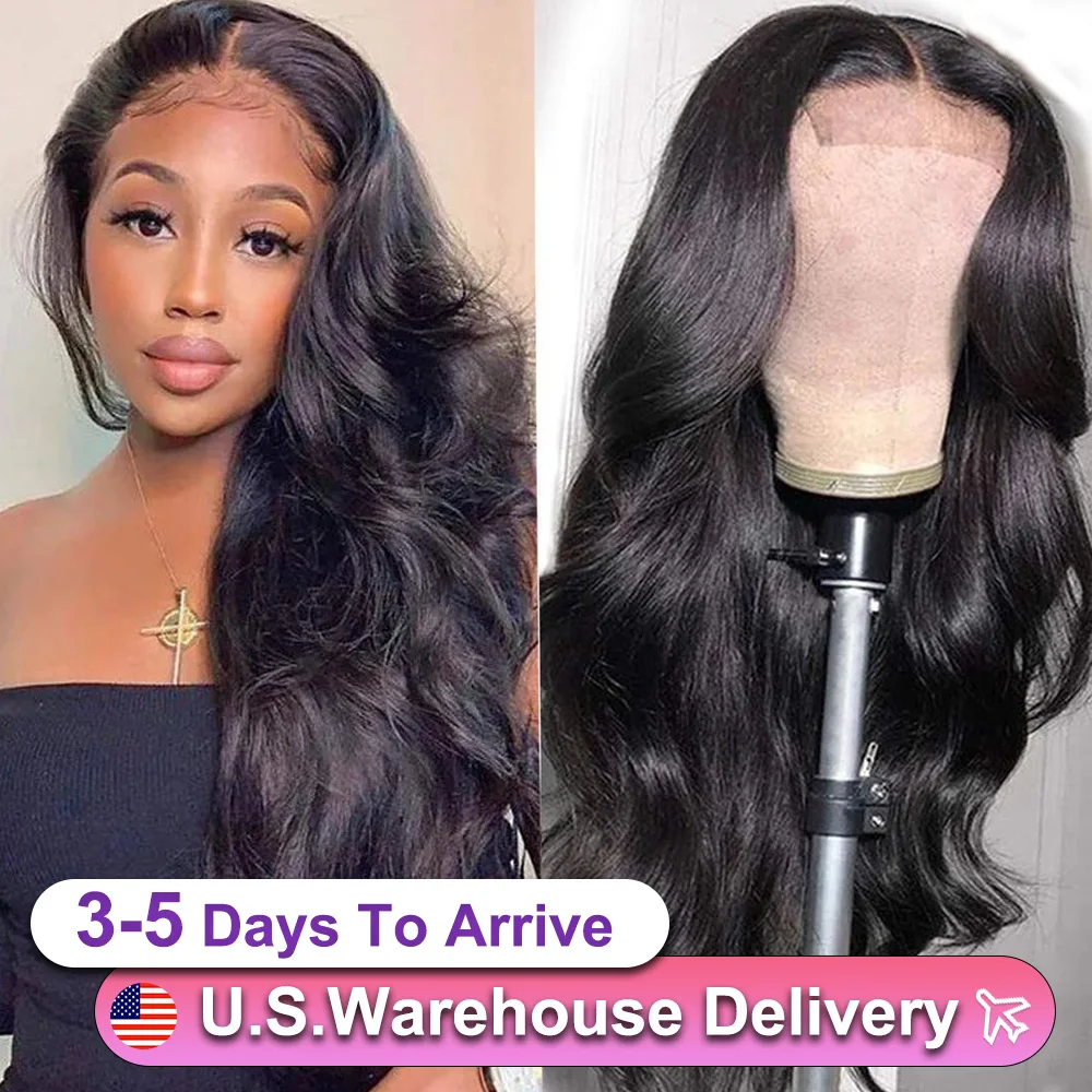 

13x4 HD Transparent Lace Front Human Hair Wigs Curly Body Wave Lace Front Wig Brazilian Body Wave Human Hair Wig