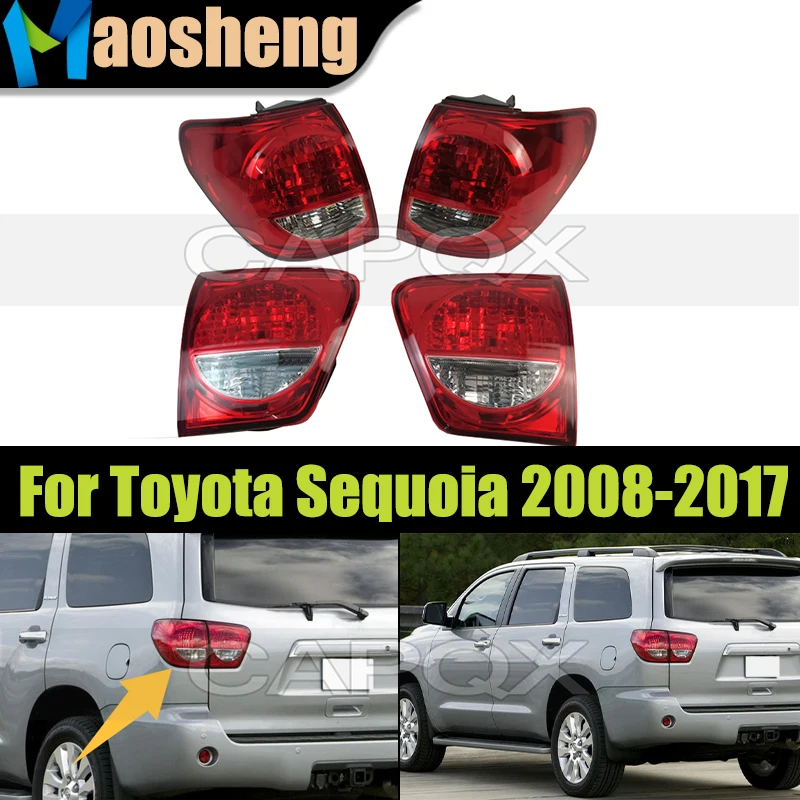 

1Set Car Taillight Taillamp For Toyota Sequoia 2008 2009 2010 2011 2012 2013 2014 2015 2016 2017 Rear Stop Brake Tail Light Lamp