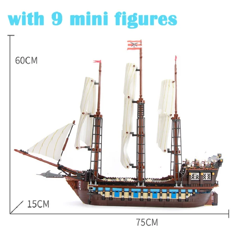 

IN Spot 22001 Pirates Imperial Caribbean Building Blocks Set Flagship Model Compatible 10210 19022 Christmas Gifts For Kids Toys