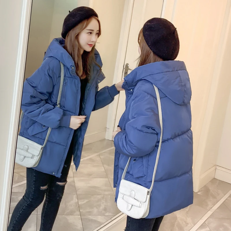 

Bread Jacket Female Hot Sale Nice Winter Pop Korean Loose Down Cotton Jacket Thick Coat Very Fairy Cotton Clothing Parka Women