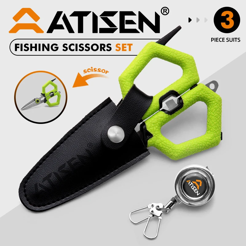 Fishing scissors, fishing line cutters Multifunctional stainless steel fishing cutting tools Fishing line cutting pliers Fishing