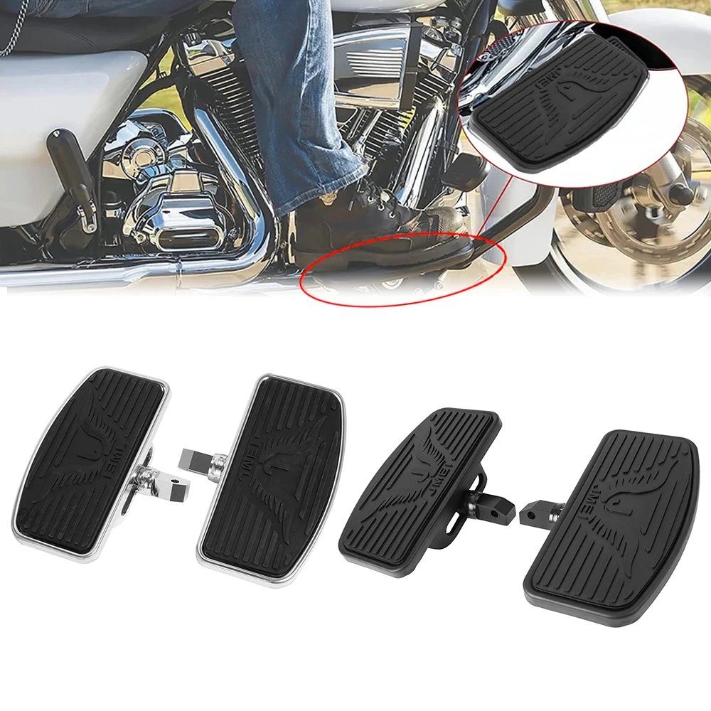 Czarny motocykl regulowana deska podłogowa przednie podnóżki kierowcy podnóżek Pad stal dla Honda VTX1300 VTX1800 Suzuki VL400 C50