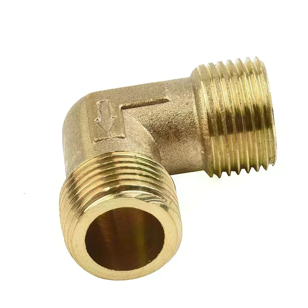 Air Compressor Fittings Brass Equal Male Elbow Connector 16.5mm Male To Male Thread Check Valve Elbow Coupler Air Tools  Parts
