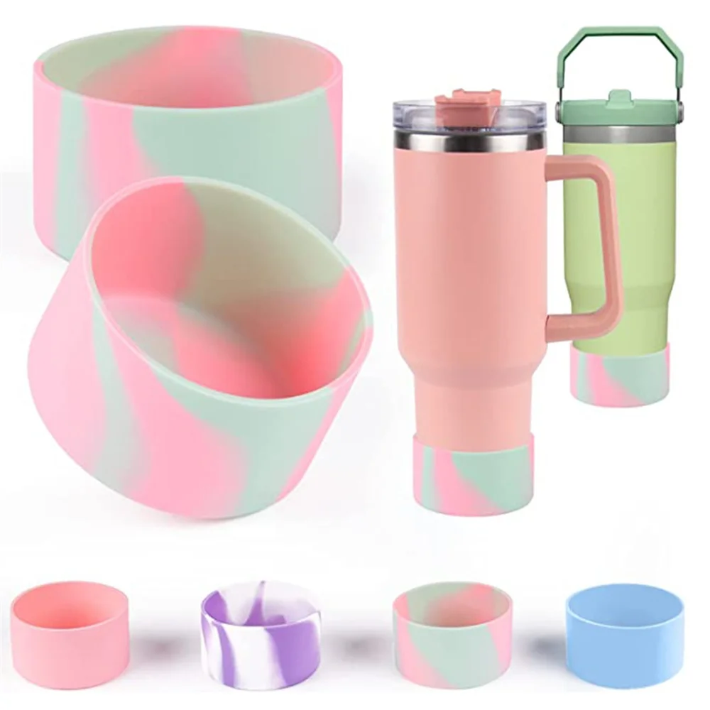 7.5/9cm Silicone Boot Bottom Sleeve Cover for Stanley 40oz Tumbler Quencher Adventure and Ice Flow Flip 30 oz 20 oz Water Bottle