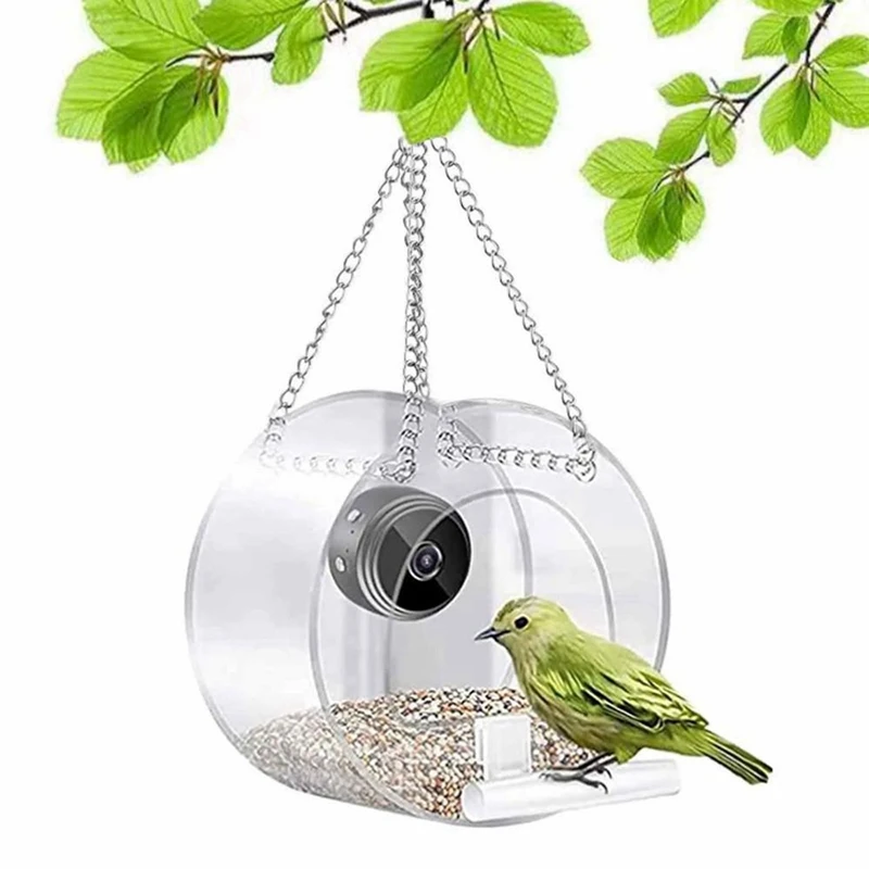 Bird Feeder With Camera Wifi Remote Connection To Mobile Phone For Bird Watching Photos Durable Easy Install Easy To Use