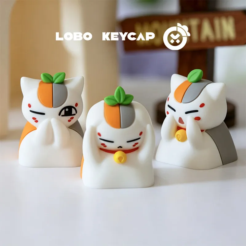 Nyanko Sensei Theme Anime Keycaps Mechanical Keyboard Resin Custom Cute Keycaps PC Game Keyboard Accessories Collection Gifts