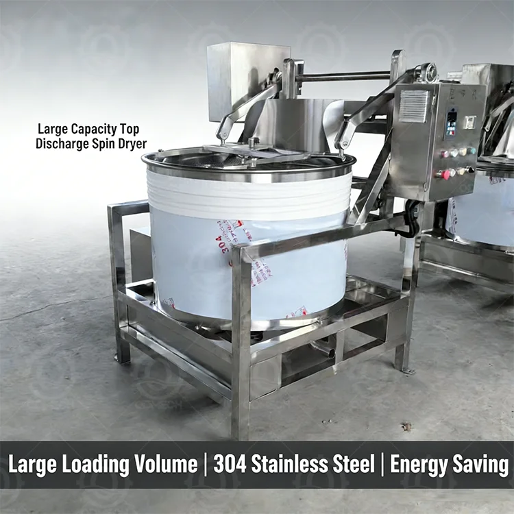 HN QDMECH High Efficiency Fruit Vegetable Fried Snack Pickled Food Material Centrifugal Dehydration Deoiling Machine Spin Dryer