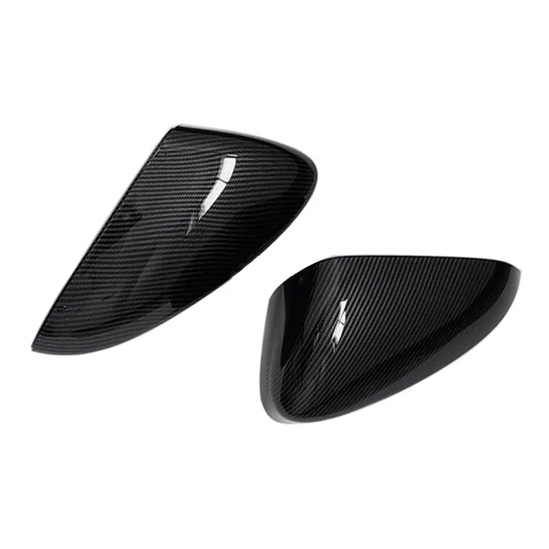 1Pair Car Rearview Mirror Cover Trim for Ford Mondeo Fusion 2013-2021 US Version Side Wing Mirror Caps ABS Carbon Fiber