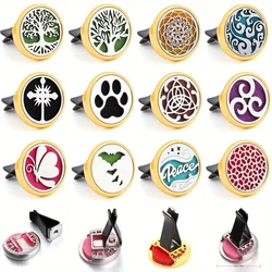 1pc Refillable Car Air Freshener Perfume Diffuser Clip, Auto Air Vent Car Interior Car Aromatherapy Diffuser With 10pcs Pads