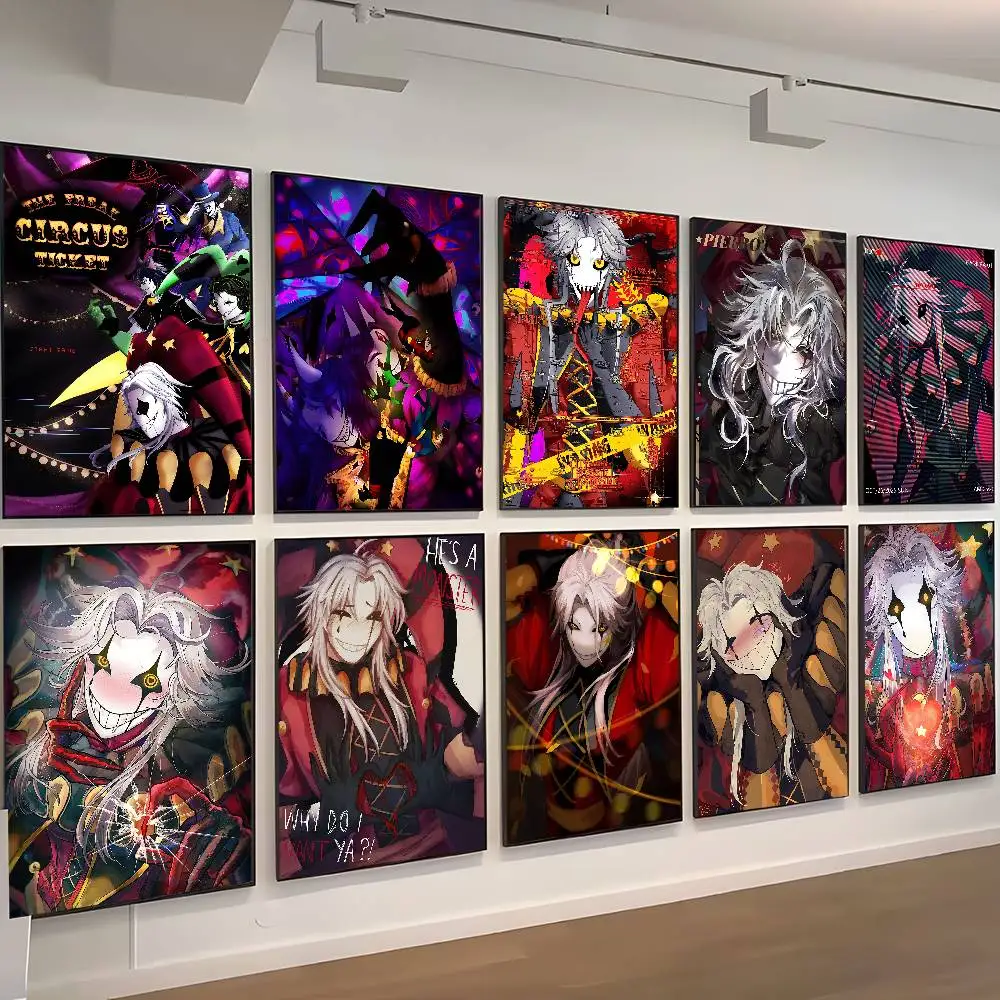 F-Freak P-Pierrots Circus Anime Posters Sticky Waterproof Paper Sticker Coffee House Bar Kawaii Room Decor