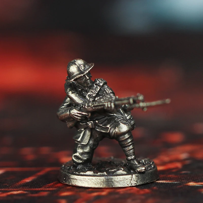 Modelo de soldado militar de metal, figuras de ação, modelo de desktop, acessórios de ornamento interior de carro, peças de jogo de tabuleiro, estatueta em miniatura