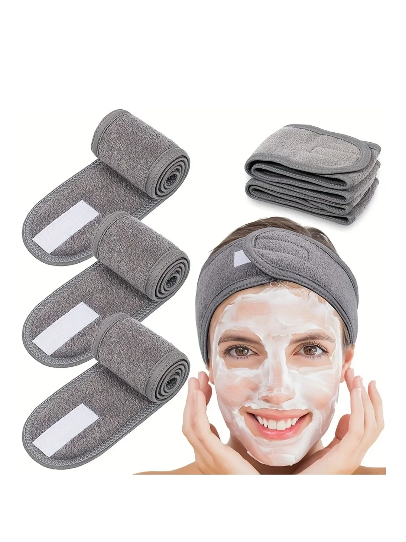 

1PCS Double-sided terry cloth ant cloth headband for face wash and makeup remover, women's sports and yoga headband