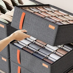 Folding Fabric Stackable Clothing Storage Box Closet Drawer Organizer Underwear Cabinets Jean Socks Bra Panties Armable Wardrobe