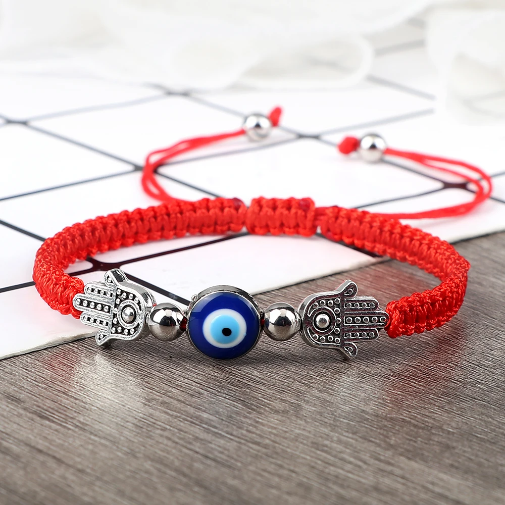 New Red Nylon Thread Evil Eye Braided Bracelet Women Men Vintage Butterfly Elephant Couple Bracelet Chain Jewelry Gift Wholesale