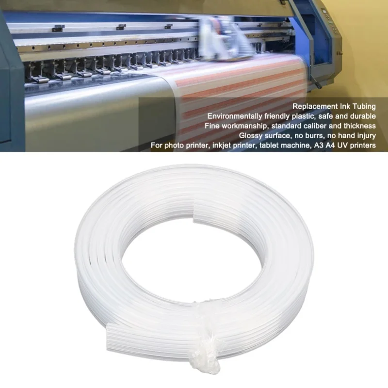 Ink Tube 6 Lines OD 5mm ID 3mm 3 Meter Length Printer Flexible Ink Tubing For Photo Inkjet UV Printers Transparent