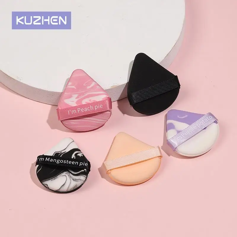 Mini Dreieck Puder quasten wieder verwendbare wasch bare Schwamm Kosmetik pulver Applikator Foundation Make-up Zubehör