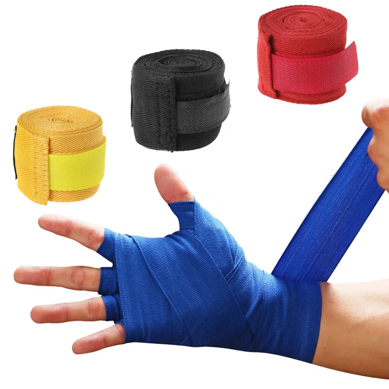 Vendaje de boxeo de 2,5 M/5M, correas deportivas de algodón, guantes de mano de Taekwondo, cinturón protector de combate, vendas de boxeo para hombres y mujeres