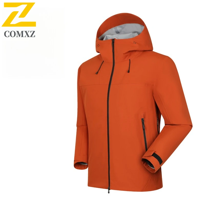 Men's Outdoor Hard Shell Jacket Waterproof Windproof American style Mountaineering Coat Stormproof Trekking Hiking Rainwear 2025