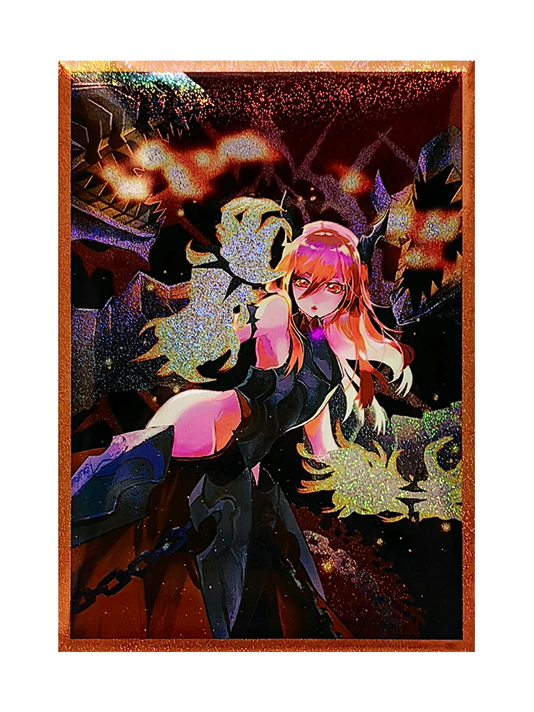 50 Stuks Yugioh Gevangene Prinses Van Vruchtbare Vlammen Kaart Mouwen Yu-Gi-Oh! Ocg Trading Card Holografische Glans Beschermhoes