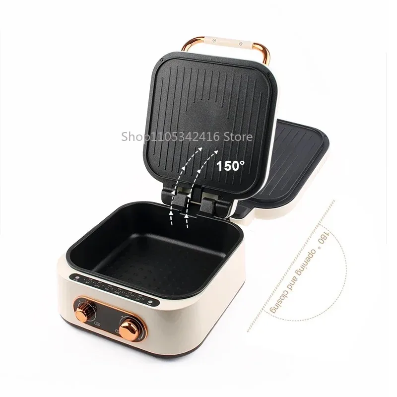 Electric Double-Sided Heating Skillet Deepen Bake Pan Steak Pizza Crepe Maker Hot Pot BBQ Grill Barbeque Multi-Cooker
