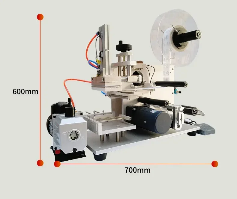 半自動空気圧フラットラベリングマシン、ドラッグボトル、スティックマークラベラー、LT-60