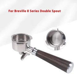 54mm Stainless Steel Coffee Portafliter for Breville 8 Series Double Spout Handle Filter Espresso Machine Barista Utensils