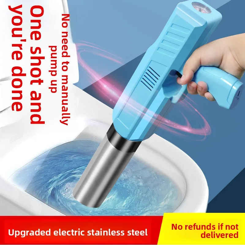 Electric Toilet Plunger, High Pressure Drain Unclogger, Powerful Sewer Blockage Remover, Portable Bathroom Clog Cleaning Tool