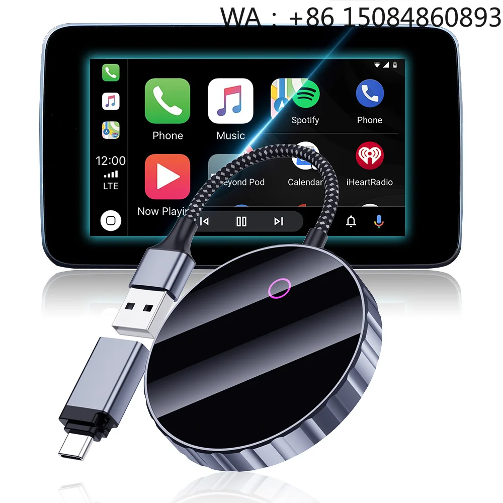 Car-mounted central control panel frame Dual Bluetooth Dongle 5.8GHz WiFi Stable Link Works With All Original Wired Vehicles Sir