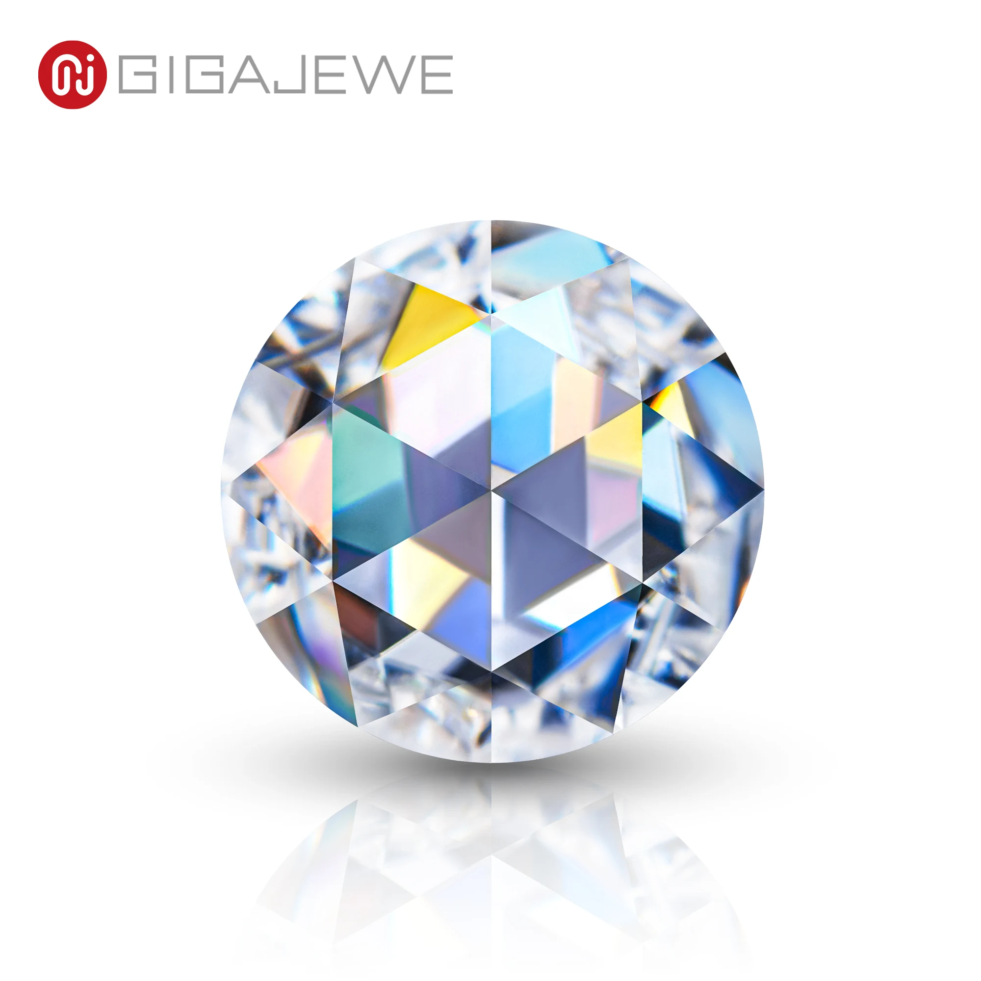 

GIGAJEWE Moissanite Hand-Cutting Rose Cut White D Color VVS1 Premium Gems Loose Diamond Test Passed Gemstone For Jewelry Making