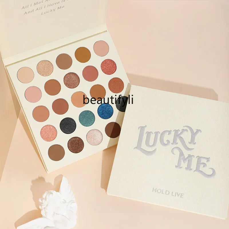 yj Cream Eye Spirit 25 Colors Eye Shadow Plate Earth Milk Tea Blue Eye Shadow Large Plate Matte