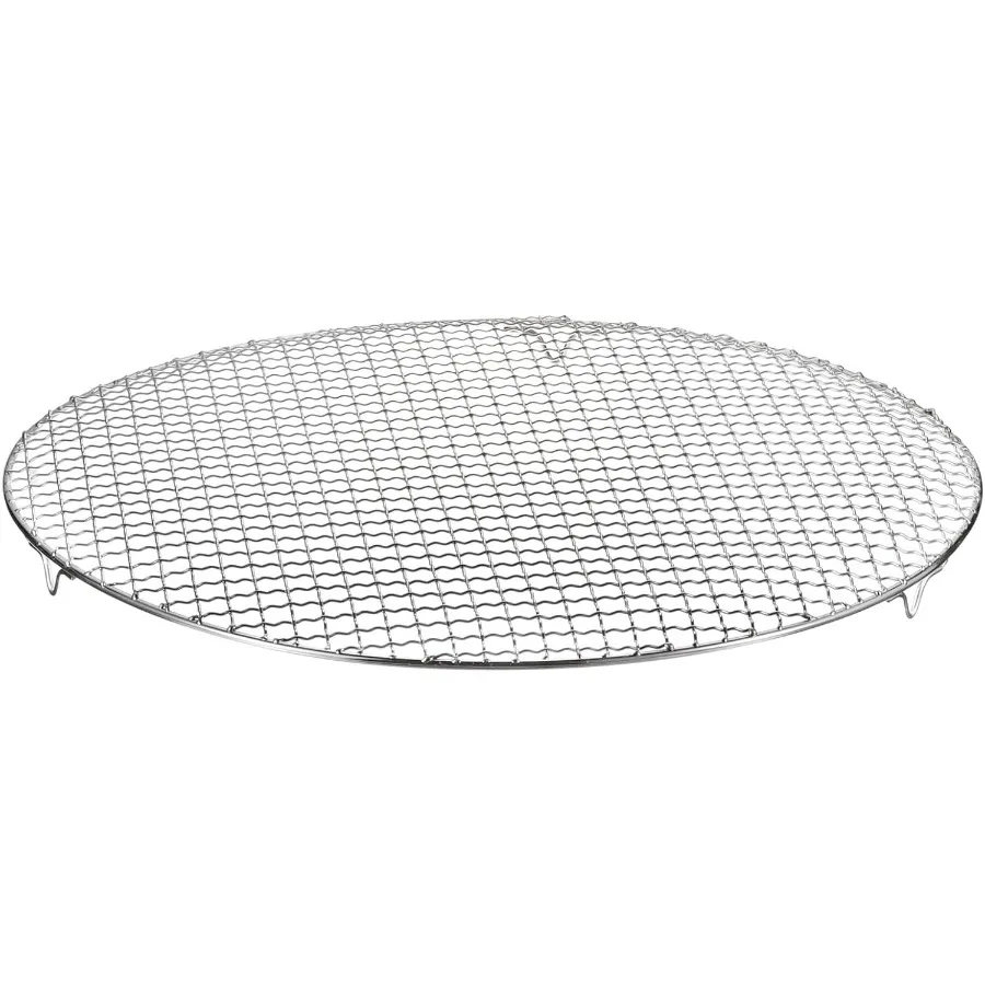 

Круглая кухонная стойка 16,7-дюймовая сетка для гриля из нержавеющей стали с перекрестной проволокой и ножками 20 мм для приготовления пищи, выпечки, приготовления на пару, барбекю