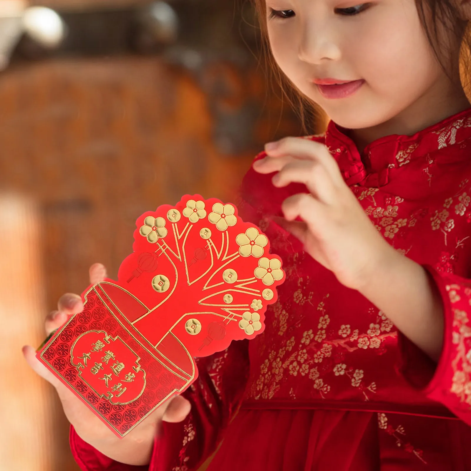 

16pcs Creative Red Envelope Chinese Style Festive Paper Wallet Lunar New Year Money Storage Party Packets