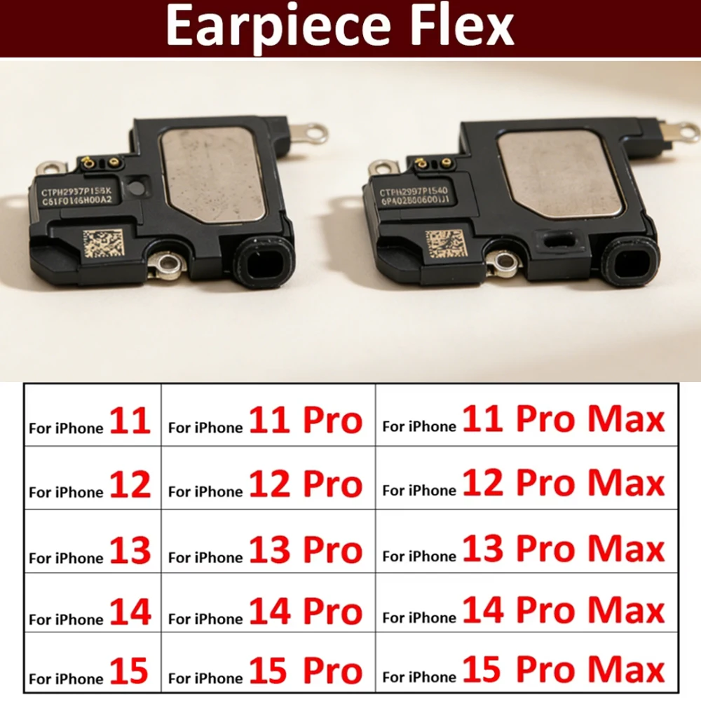 Front Earpiece For iPhone 11 12 13 14 15 Pro Max Mini Plus EarPhone Ear Speaker Replacement Receiver Parts