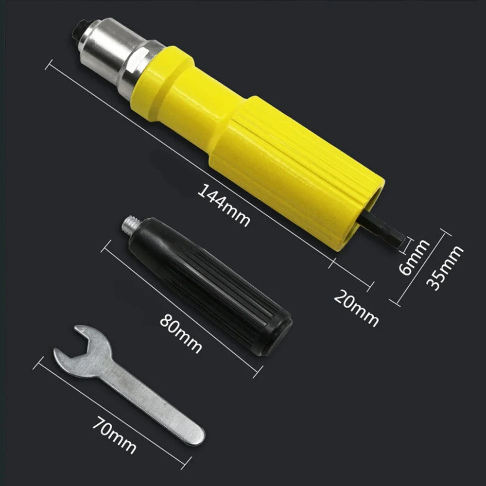 Imagem -06 - Elétrica Cordless Rivet Nut Gun Drill Bit Riveting Adaptador Inserir Nail Acessórios Ferramenta Faça Você Mesmo 22 Milímetros32 Milímetros