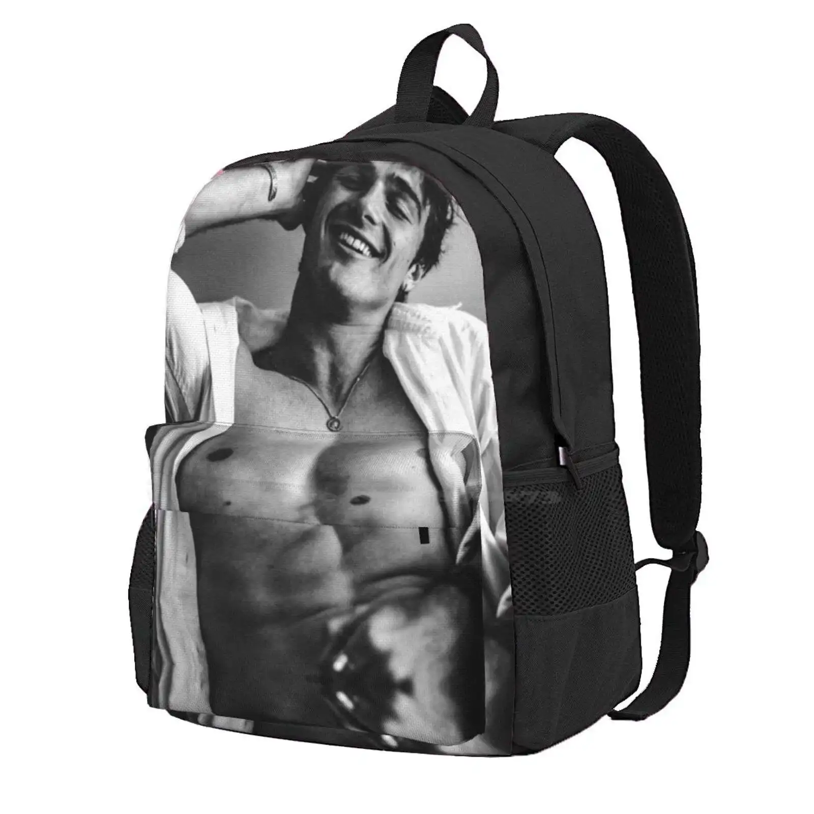 Jacob Elordi Model Hot Sale Schoolbag Backpack Fashion Bags Blackandwhite Model Similar Happy 2022 Top Crush Actor Serie Movie