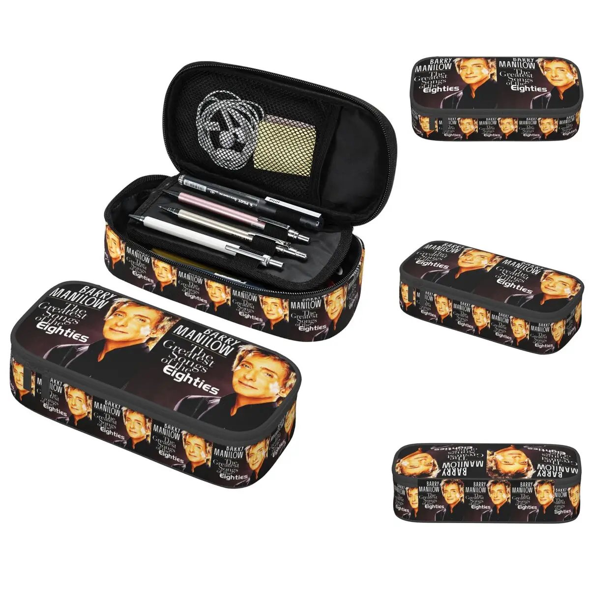 

Popular Musician Barry Manilow Pencil Case for Students School Pen Box Pencil Bag Stationery Supplies Pen Holder Bag